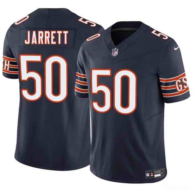 Men's Chicago Bears #50 Grady Jarrett Navy 2025 F.U.S.E. Vapor Stitched Football Jersey